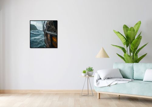 Plakat 60x60cm Statek na Falach na Arena.pl