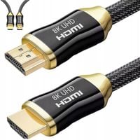 KABEL HDMI 2.1 8K PRZEWÓD ULTRA HIGH SPEED 48Gbps eARC FHD 240Hz GOLD