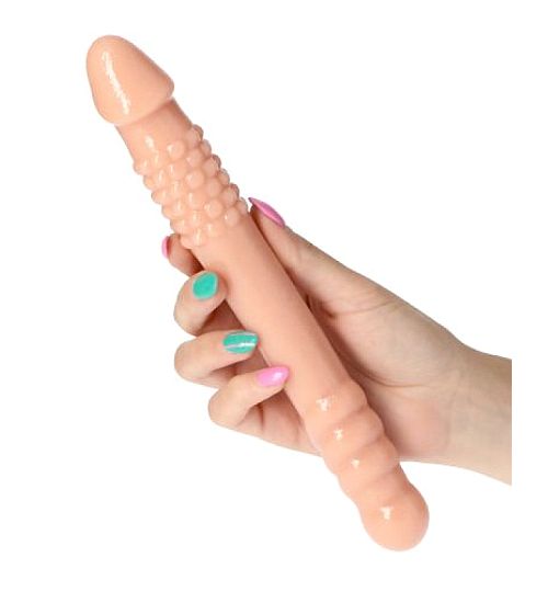 Podwójne cieliste dildo zdjęcie 1
