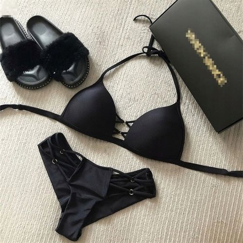 STRÓJ KĄPIELOWY PASKI SEKSOWNY PUSH UP ROZ. M 38 na Arena.pl