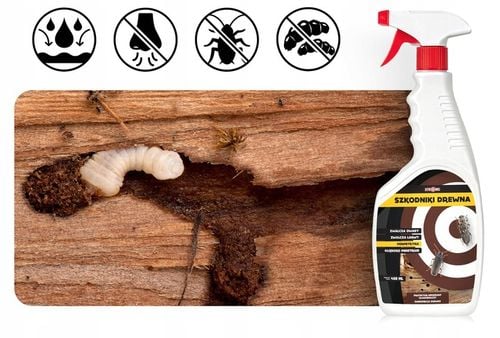 STRONG SILNY ŚRODEK NA KORNIKI KOŁATKI SPUSZCZELE PERMETRYNA SPRAY 450 na Arena.pl