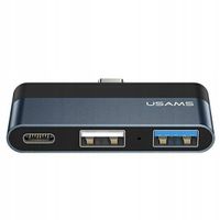 Hub USAMS USB 2.0/USB 3.0/USB-C szary/grey SJ490HUB01