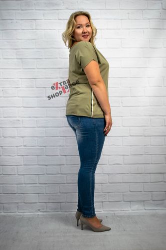 Bluzka Blue Shadow khaki PLUS SIZE na Arena.pl