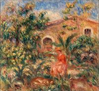Farmhouse, Pierre-Auguste Renoir - plakat 40x40 cm