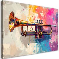 Obraz do salonu biura pubu klubu szkoły muzycznej, Kolorowa
