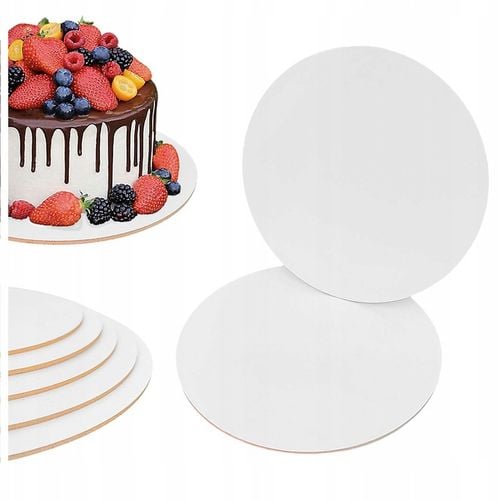 Podkład pod tort HDF BEZZAPACHOWY 28 cm 5 szt Biały Okrągły Brand4Cake na Arena.pl