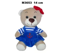 Pluszak Miś 13cm Siedzacy W Marynarskiej Sukienc