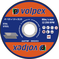 Tarcza do cięcia metalu 1 x 125 x 22,2 mm A60TBF Polska Produkcja 1 szt