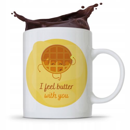 Kubek Prezent Dla Dziewczyny I Feel Butter With Z Nadrukiem Ze Zdjęciem na Arena.pl