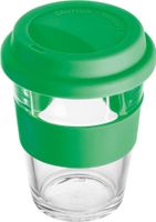 Szklany kubek z pokrywką 300 ml