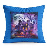 PODUSZKA NIEBIESKA PREZENT - HALLOWEEN