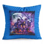 PODUSZKA NIEBIESKA PREZENT - HALLOWEEN