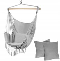 Krzesło brazylijskie Fotel wiszący Hamak Gniazdo Ogrodowe 150kg + poduszki