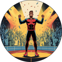 Opłatek na tort Zwycięstwo Zawodnik na Podium Sportowiec Hala