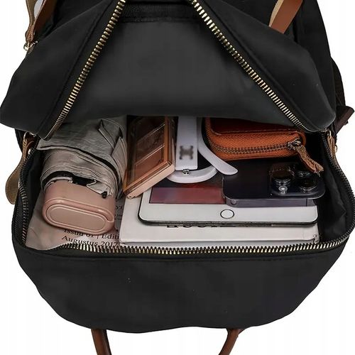 PLECAK DAMSKI PLECACZEK DO PRACY SZKOŁY CZARNY STYLOWY MIEJSKI POJEMNY na Arena.pl