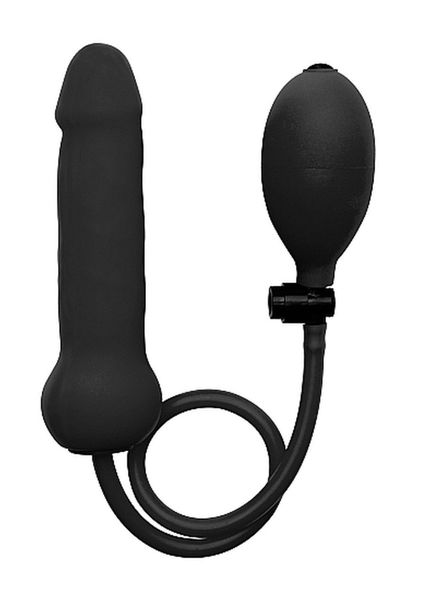 Inflatable Silicone Dong - Black (H) zdjęcie 1