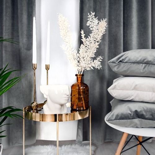 Poszewka dekoracyjna Werona szary welur na Arena.pl