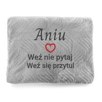 DUŻY CIEPŁY MIĘKKI KOC 200 x 220 PREZENT DLA KOBIETY HAFT IMIĘ