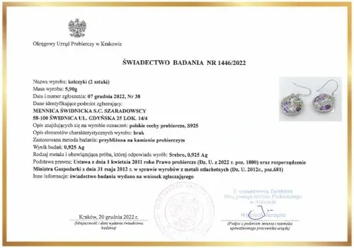 Mennica Świdnicka - Srebrny Naszyjnik Kolczyki Komplet Srebro Prezent na Arena.pl