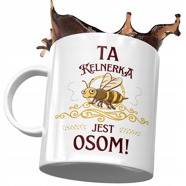 Kubek Dla Kelnerki Ta Kelnerka Jest Osom Prezent Z Nadrukiem Ze Zdjęciem zdjęcie 1