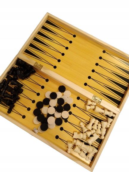 SZACHY TRADYCYJNE 3 W 1 zdjęcie 2