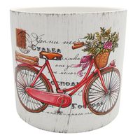 DONICZKA CERAMICZNA BIAŁA OSŁONKA NA DONICZKĘ DEKORACYJNA OSŁONKA NA KWIATY