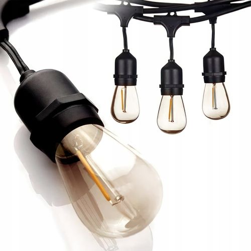 2X GIRLANDA ŚWIETLNA OGRODOWA LAMPKI 20X ŻARÓWKI 20m 20LED WODOODPORNA ŁĄCZ na Arena.pl