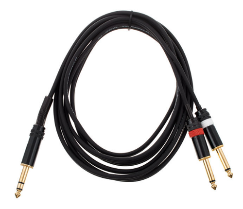 Kabel przewód audio sygnałowy Jack 6,3 mm stereo 3 m pozłacany the sssnake na Arena.pl