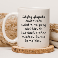 CHAMSKI KUBEK BEZ CENZURY | ŚMIESZNY PREZENT | DO PRACY BIURA DOMU | 330 ml