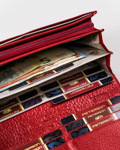 klasyczny portfel damski ze skóry naturalnej - peterson na Arena.pl