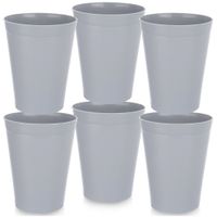 6x Kubki Plastikowe Wielorazowe Turystyczne Piknikowe do Napojów 300 ml