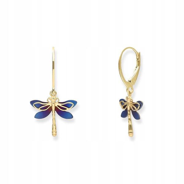 KOLCZYKI WAŻKI SREBRO POZŁACANE Z TYTANEM zdjęcie 2