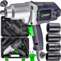 KLUCZ UDAROWY DO KÓŁ ELEKTRYCZNY 2200W 800Nm 1/2" MOCNY Z ZESTAWEM NASADEK