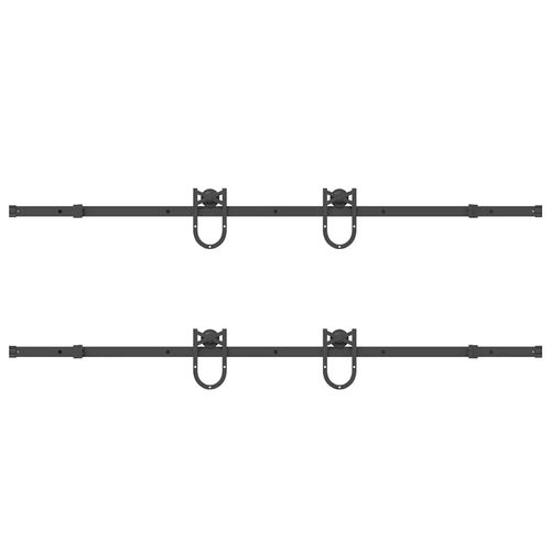 System do montażu drzwi przesuwnych, 400 cm, stal, czarny na Arena.pl