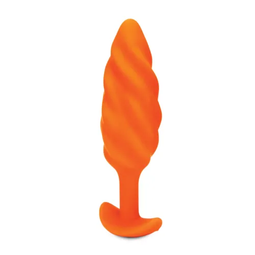 b-vibe texture plug swirl orange - wibrujący model z falistą powierzchnią na Arena.pl