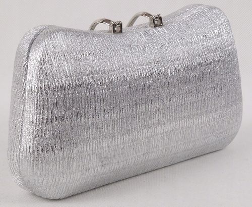 Torebka kopertówka puzderko wieczorowa elegancka wizytowa srebrna na Arena.pl