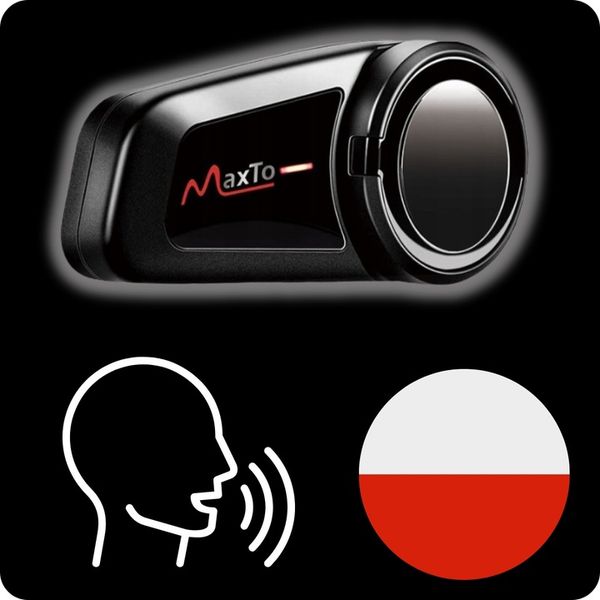 INTERKOM MOTOCYKLOWY BLUTOOTH MAXTO M2 POLSKI LEKTOR zdjęcie 5
