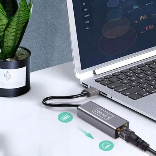 Przejściówka Adapter Karta Sieciowa USB 3.0 Ethernet RJ45 do laptopa LAN na Arena.pl