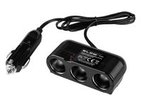 Rozgałęźnik Zapalniczki samochodowej 1xWTYK/3xGNIAZDO+kabel CS-32