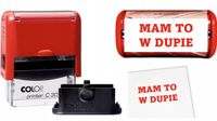 PIECZĄTKA pieczątki 47x18 COLOP C30 automat TWÓJ ŚMIESZNY NAPIS prezent