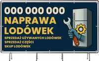 Plandeka reklamowa z oczkami 100x50 cm - Serwis lodówek