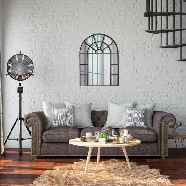 Lustro ścienne Okiennica czarne zdjęcie 2