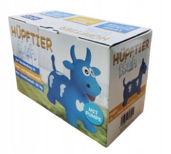 Skoczek gumowy do skakania niebieska Krówka do 50kg na Arena.pl