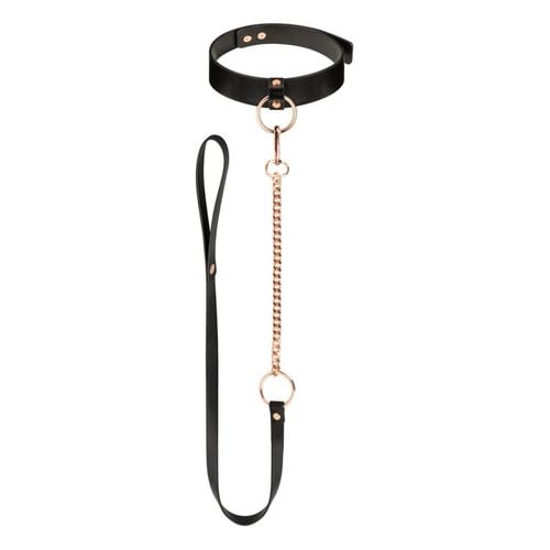 rosy gold - collar with leash - black na Arena.pl