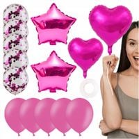 różowe balony na urodziny impreza zestaw różowych dekoracji na przyjęcie