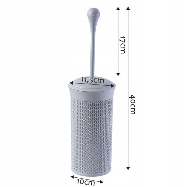 SZCZOTKA TOALETOWA Z POJEMNIKEM ZAMYKANA KOLORY zdjęcie 5