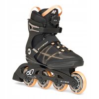 Rolki rekreacyjne K2 Alexis 80 Boa czarno-pomarańczowe r. 36,5