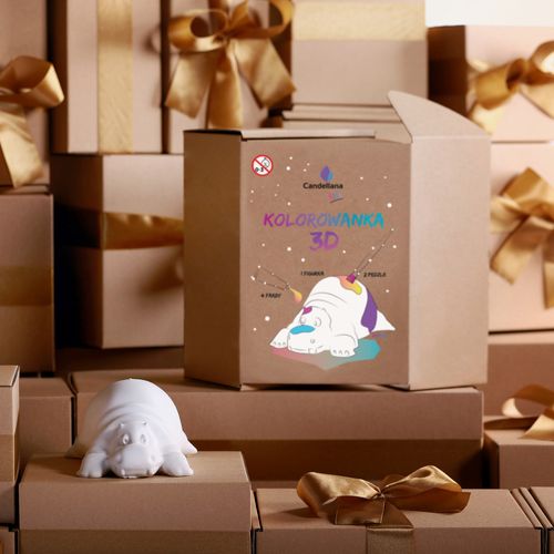 Kolorowanka 3D Hipopotam Figurka gipsowa na Arena.pl