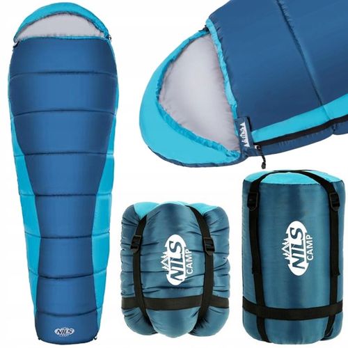 NILS NC2012 ŚPIWÓR SZARO-NIEBIESKI pod namiot 80x220 na Arena.pl