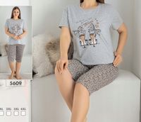 Piżama damska z krótkim rękawem na lato XL
